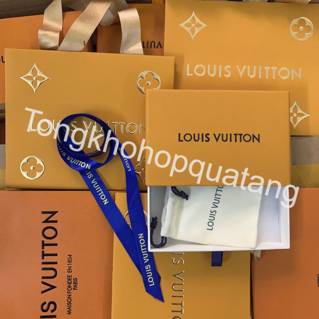 Hộp Louis Vuitton Họa Tiết Mono Fullbox Đầy Đủ Hộp, Túi Xách, Túi Vải Kích Thước 14x17cm