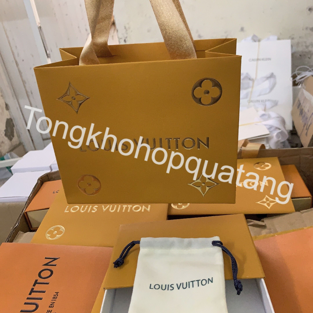 Hộp Louis Vuitton Họa Tiết Mono Fullbox Đầy Đủ Hộp, Túi Xách, Túi Vải Kích Thước 14x17cm