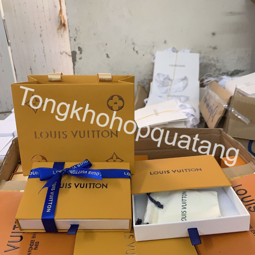 Hộp Louis Vuitton Họa Tiết Mono Fullbox Đầy Đủ Hộp, Túi Xách, Túi Vải Kích Thước 14x17cm