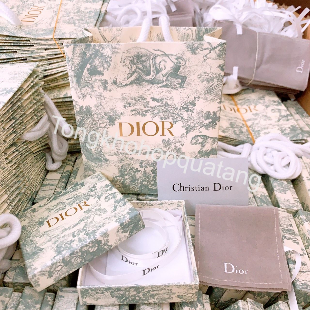 Bộ Túi Hộp Dior Xám Full Set Đầy Đủ Hộp, Túi Xách, Phụ Kiện Đi Kèm Chuẩn Hãng