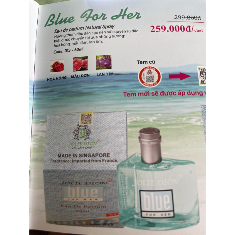 blue for her 60 mL code 013