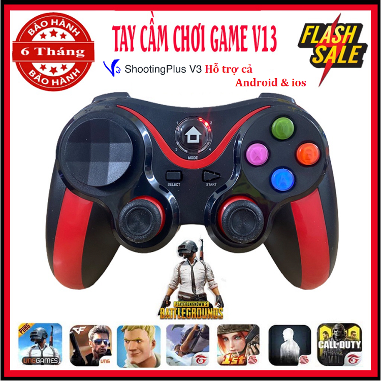 Tay Cầm Chơi Game V13, Kết Nối Bluetooth, Dùng Cho Smartphone, Điện Thoại /IP/IOS/Android/PS3/PC/TV Box - Tay Game X3