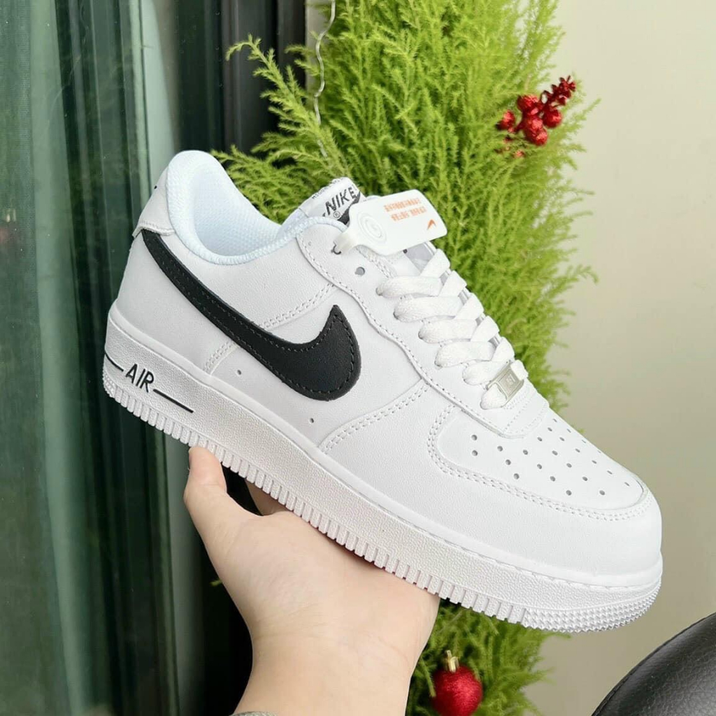 Giày Thể Thao_Nike Air Force 1 White Black, Giày AF1 Vệt Đen Bản Sịn Đế Air Đủ Size 36-44