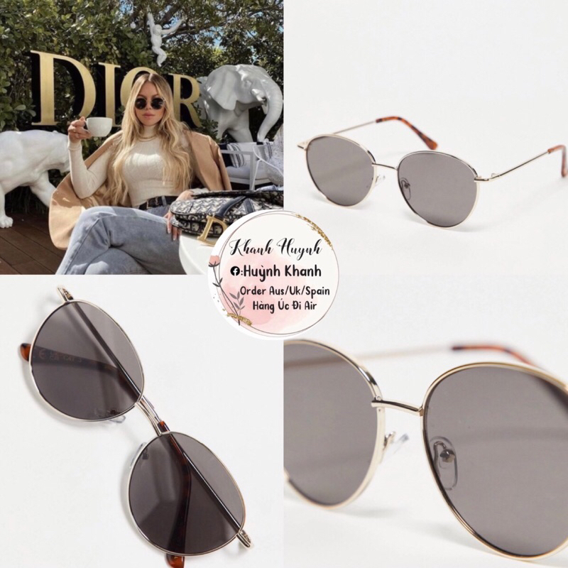 Kính Thời Trang Mango Round Lens Sunglasses Auth Uk (Đủ Bill)