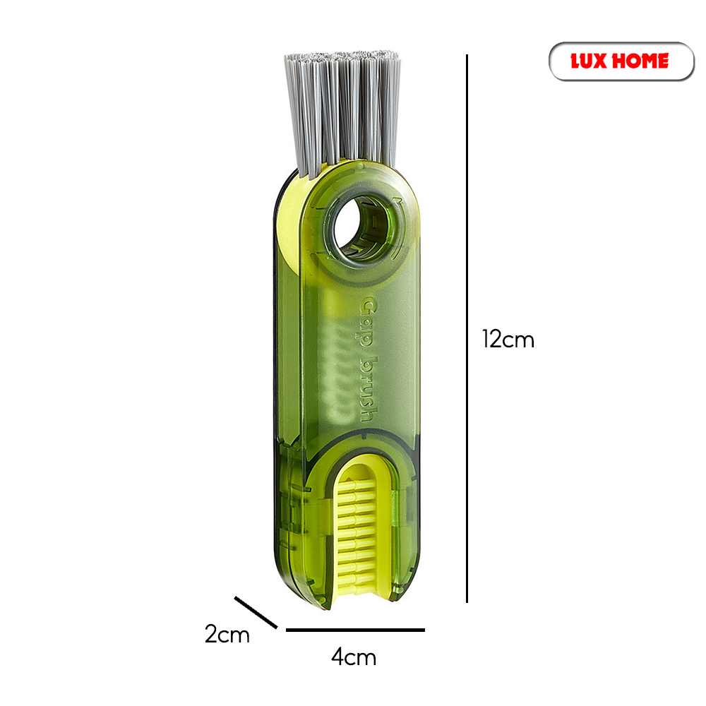 Cọ vệ sinh đa năng, dụng cụ vệ sinh cốc, bình sữa, bình nước xoay 360, 3 đầu chức năng