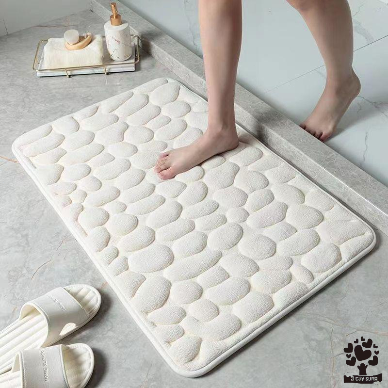 Nhung San Hô Phòng Ngủcửa Phòng Vệ Sinhthảm Nhà Tắm/Thảm Chống Trượt Chân Hút Nước Đàn Hồi Nhanhkhô Có Thể Giặt Bằng Máy