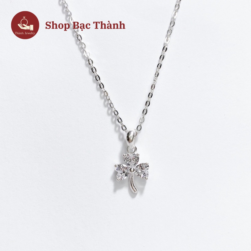 Dây Chuyền Nữ Bạc Ta mặt Cỏ 3 Lá May Mắn siêu xinh (Ảnh Thật , Có Bảo Hành Làm Sáng )