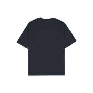 Oppa áo thun basic cotton thêu logo tru01 màu xám đen