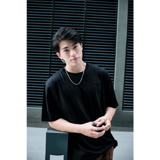 OPPA Áo thun Basic Cotton Thêu logo TRU02 màu Đen