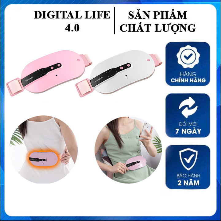 Máy Massage Bụng Kinh Kiêm Túi Chườm Bụng Kinh Vải Nhung Mềm Mại Làm Ấm Bụng Ba Mức Nhiệt Ba Chế Độ Đa Năng Nhỏ Gọn
