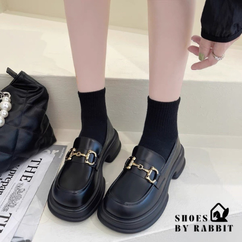 Giày đốc nữ, giày moca nữ, loafer, giày da bóng mũi tròn đế cao