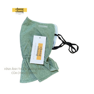 Khẩu trang vải 2 lớp nhún cổ gọn gàng, khẩu trang ôm che kín mặt và cổ chuyen si toan quoc