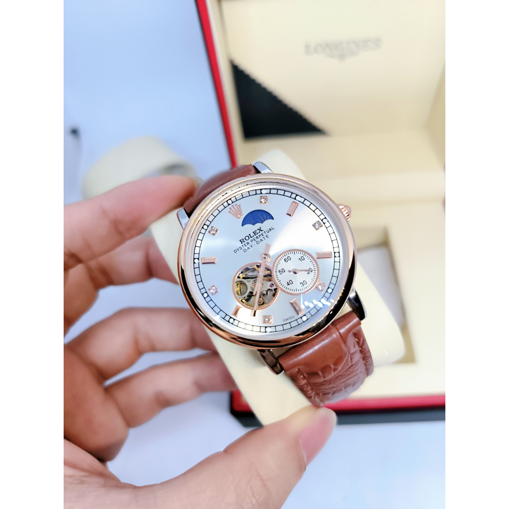 Siêu hót-Đồng hồ Nam Rolex cơ ngày đêm, , dòng cơ Automatic size 40-41,Chất Lượng Cao