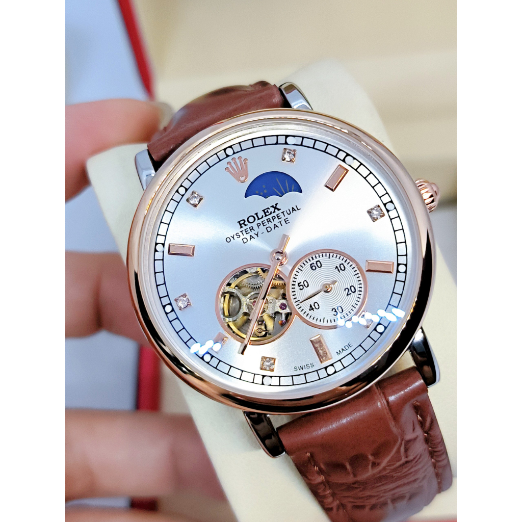 Siêu hót-Đồng hồ Nam Rolex cơ ngày đêm, , dòng cơ Automatic size 40-41,Chất Lượng Cao