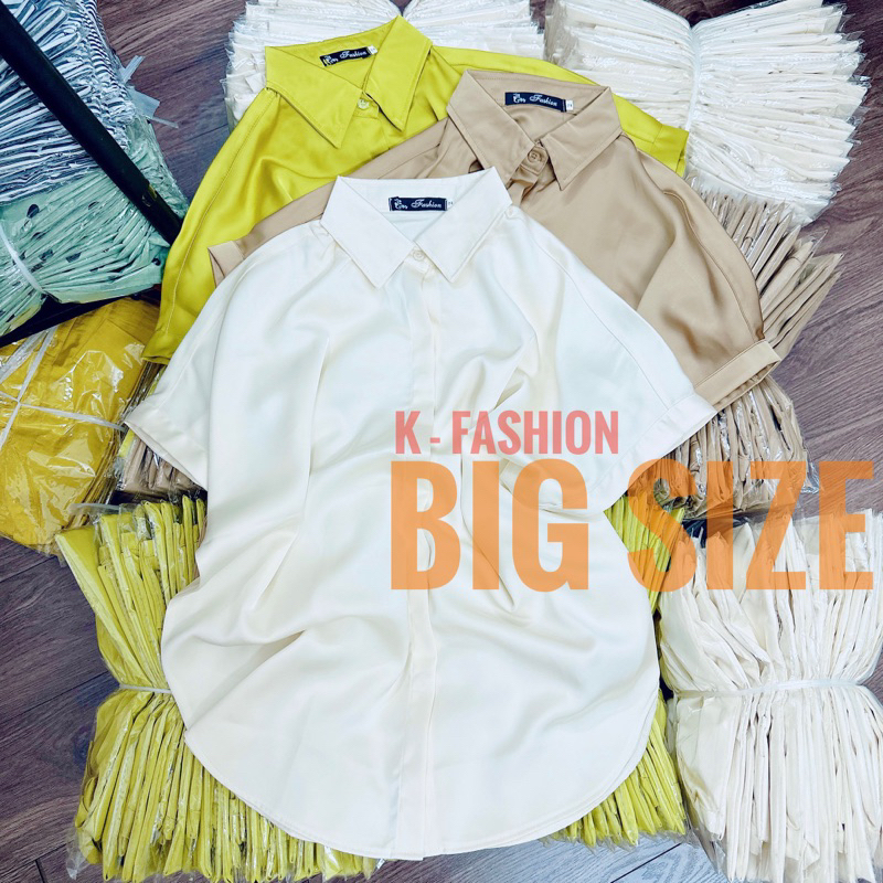 LỤA TÂN CHÂU - Áo Sơ Mi Nữ Tay Ngắn Big size - Đủ size - Chất liệu Áo Sơ Mi Nữ Mát mẻ