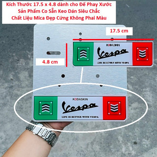 Tem Mica Dán Đế Biển Số Cho Vespa