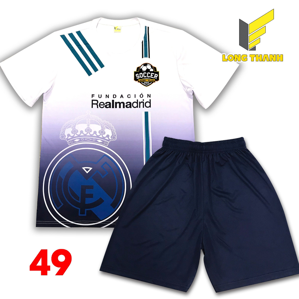 M49 - BỘ REAL MADRID - QUẦN ÁO THỂ THAO LONG THANH