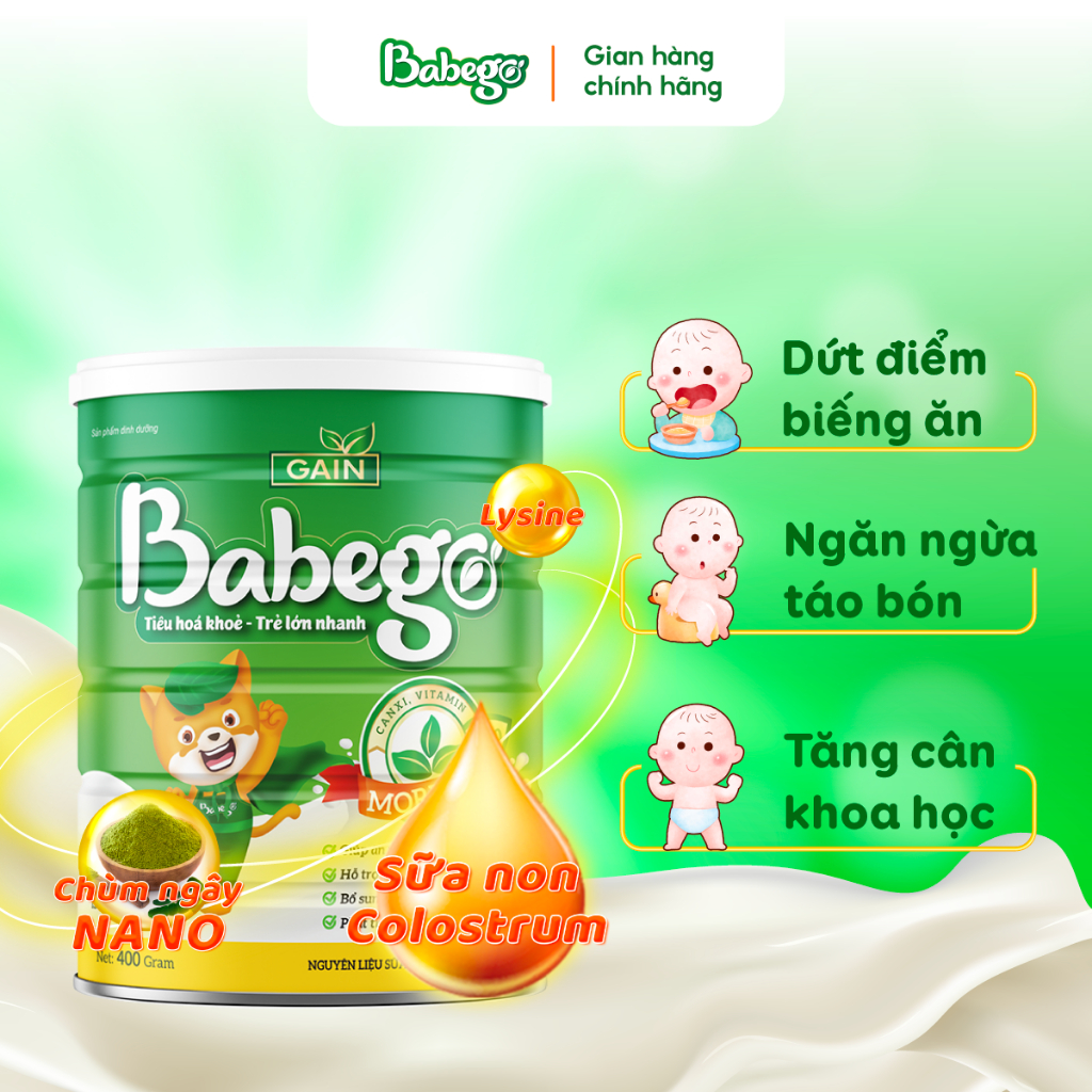 Sữa công thức Babego dành cho bé 400g/lon