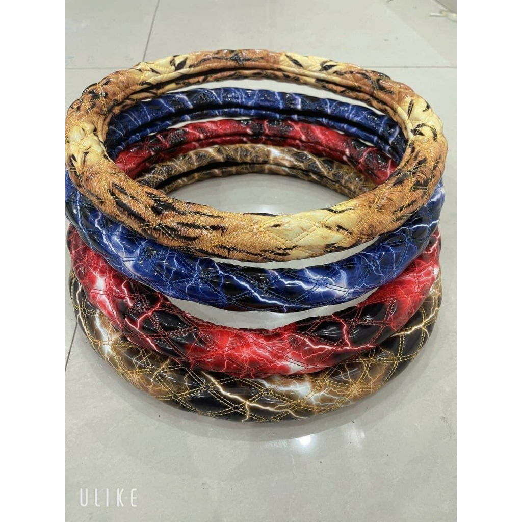 Bọc Vô Lăng Thái hình sấm sét Loại 1, bọc vô lăng xe con, xe tải, xe du lịch Phản Quang đủ size 38cm - 49cm