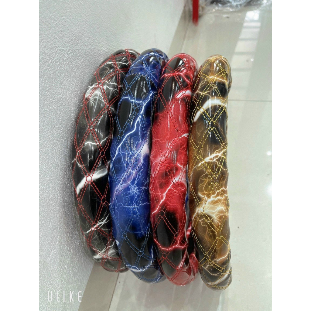 Bọc Vô Lăng Thái hình sấm sét Loại 1, bọc vô lăng xe con, xe tải, xe du lịch Phản Quang đủ size 38cm - 49cm