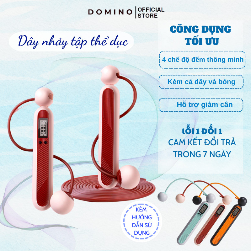 Dây Nhảy Domino Luyện Tập Thể Dục Tại Nhà Có Bóng Đếm Số Chính Xác