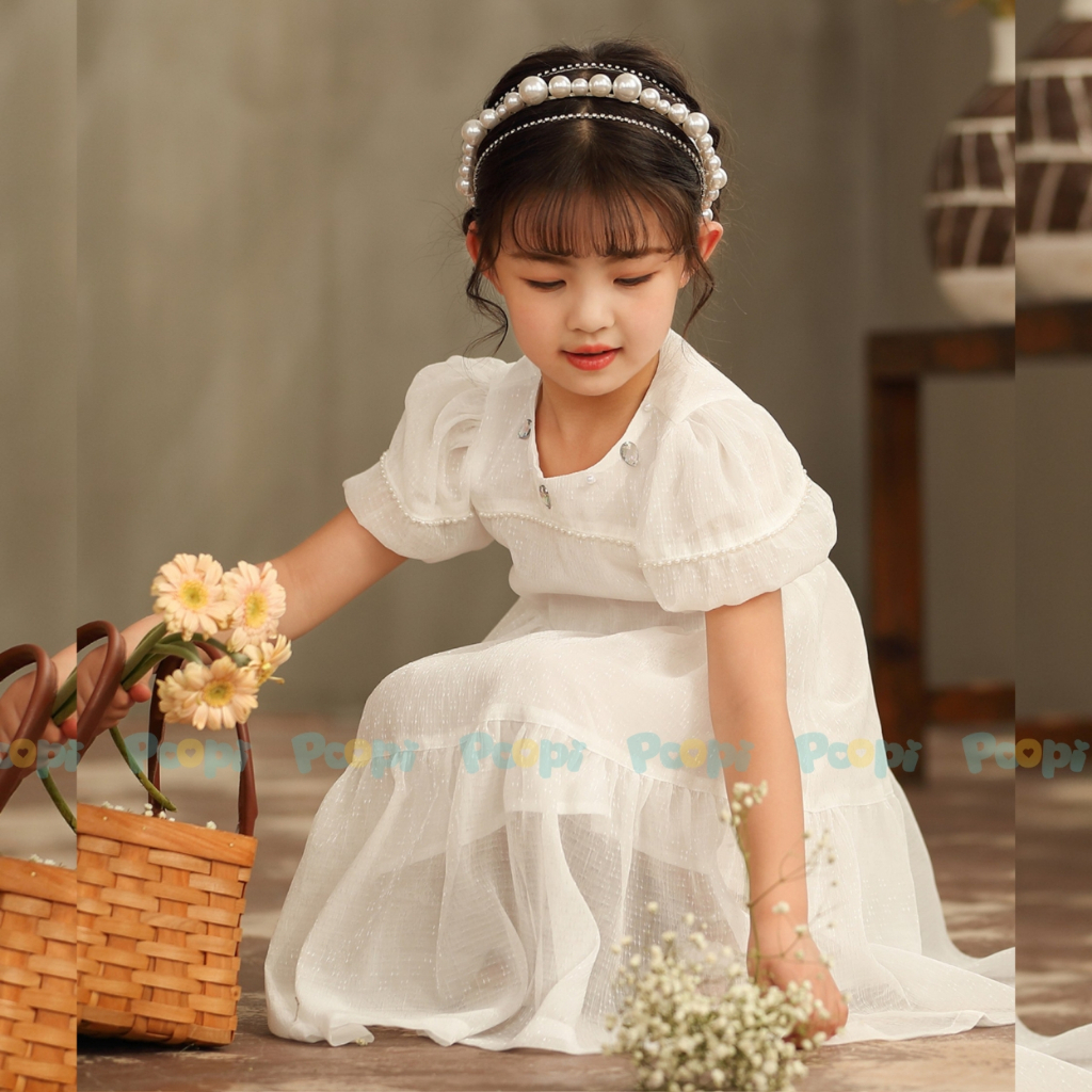 Váy Bé Gái Mùa Hè Poopi Kiểu Công Chúa Xoè Bồng Dễ Thương