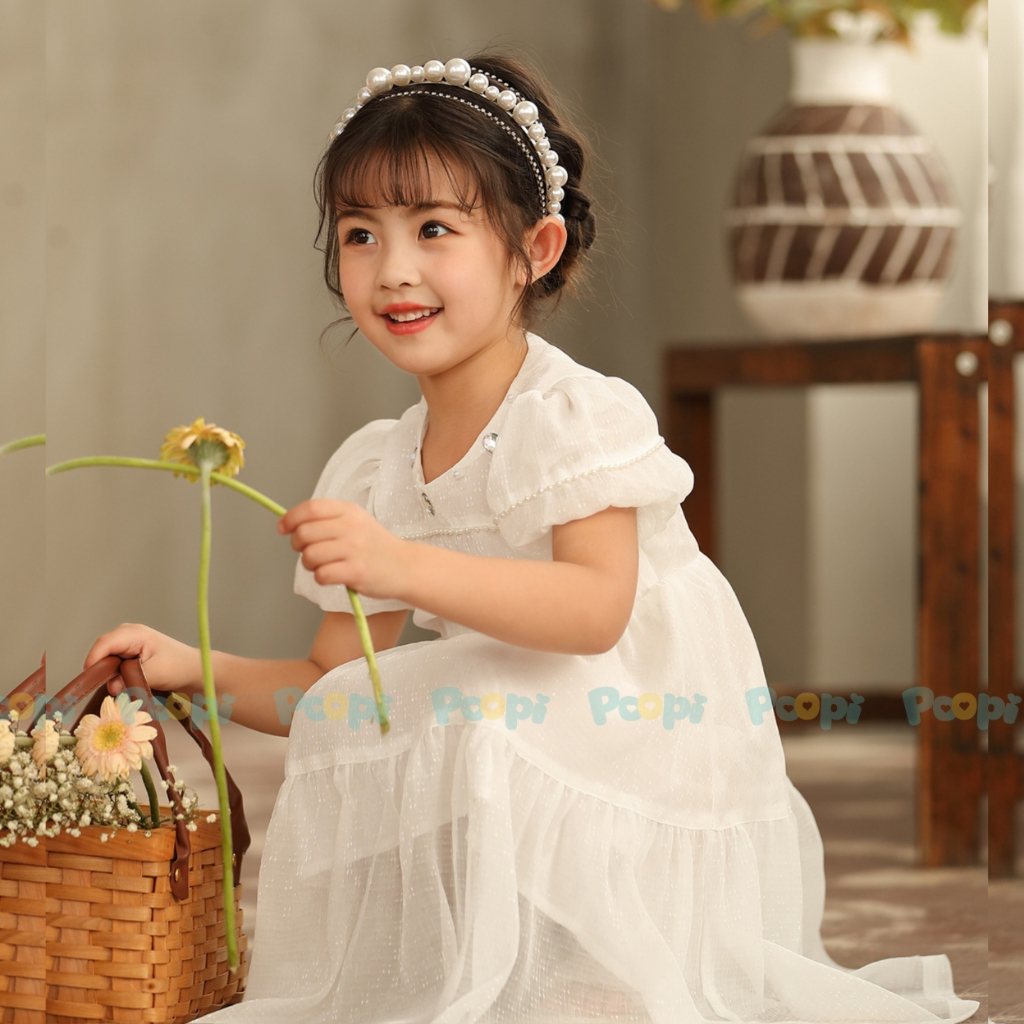 Váy Bé Gái Mùa Hè Poopi Kiểu Công Chúa Xoè Bồng Dễ Thương