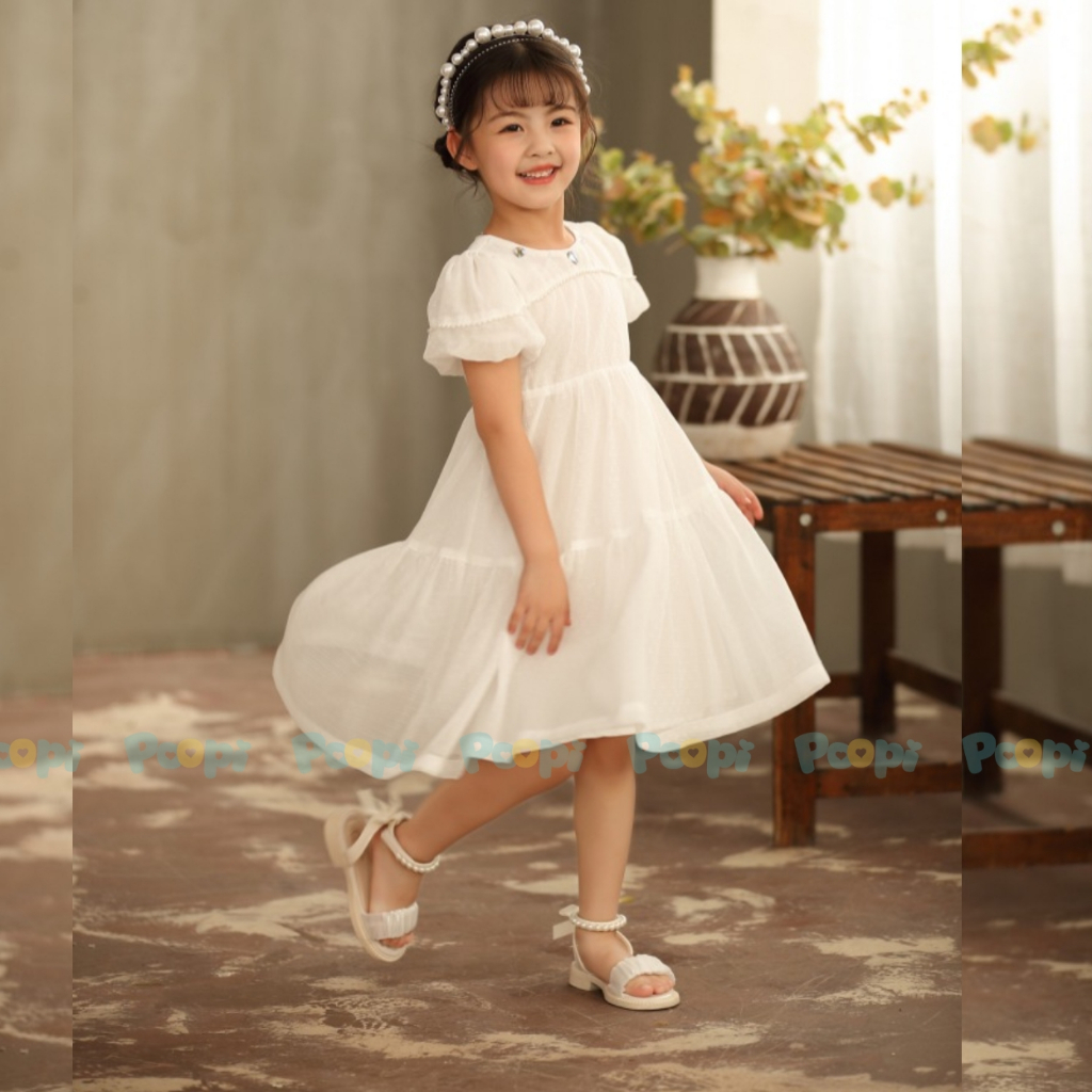Váy Bé Gái Mùa Hè Poopi Kiểu Công Chúa Xoè Bồng Dễ Thương
