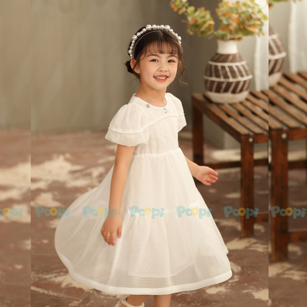 Váy Bé Gái Mùa Hè Poopi Kiểu Công Chúa Xoè Bồng Dễ Thương