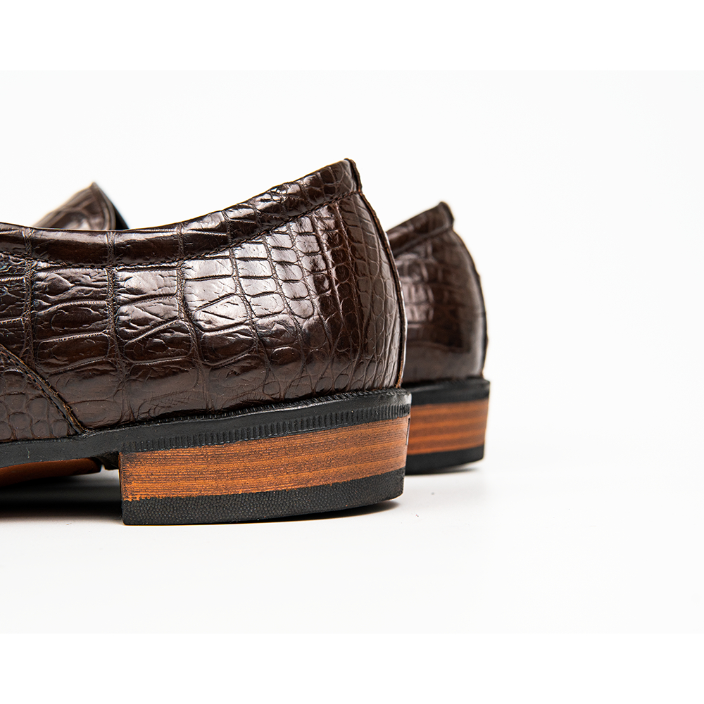 Dày tây nam công sở da bụng cá sấu thật đế cao su chính hãng NASANO GA1101