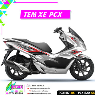 Tem dán xe pcx 2014-2020 mẫu city i05i decal rời dán xe pcx cao cấp chống nước - bền màu - cắt rời dễ dán tại nhà