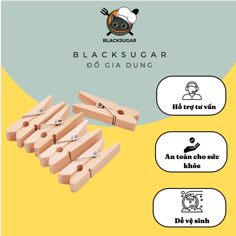 Kẹp Gỗ Trang Trí - Set 100 Kẹp