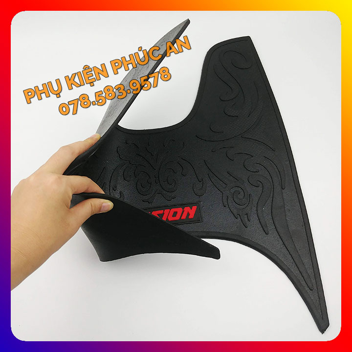 Thảm lót sàn Cao Su, Inox xe VISION gác để chân trước năm 2021 2022 2022 2023 đời mới nhất