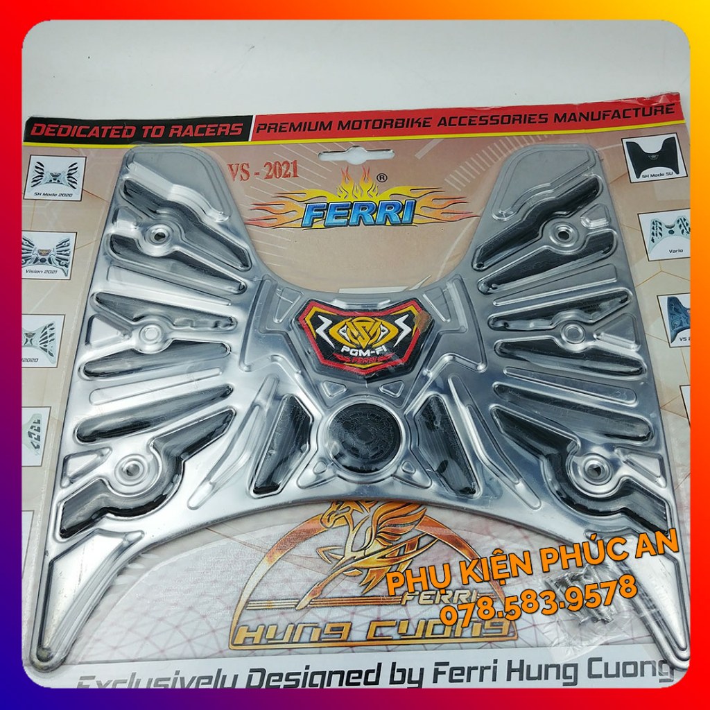 Thảm lót sàn Cao Su, Inox xe VISION gác để chân trước năm 2021 2022 2022 2023 đời mới nhất