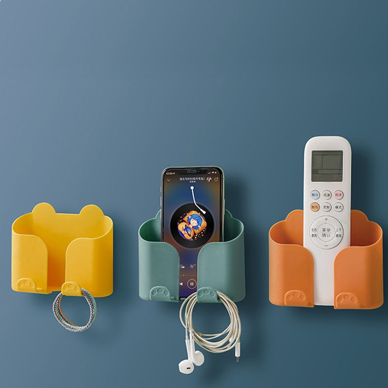 Gía Để Điện Thoại Dán Tường , Giá Gắn Tường Để Điện Thoại , Điều Khiển Hình Chân Mèo Dễ Thương 88374 Shop Tiện ích 777