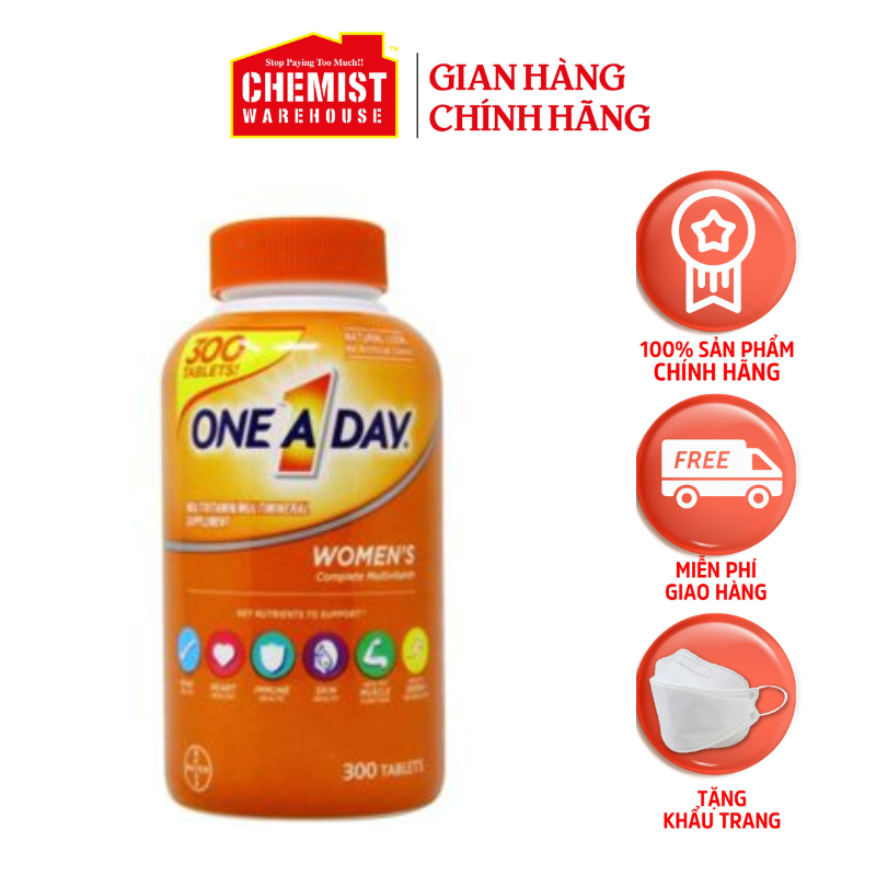 Viên uống One A Day Women's Multivitamin cung cấp đầy đủ các vitamin và khoáng chất hàng ngày cho phụ nữ 300 viên của Mỹ