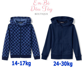 Áo khoác nỉ bé trai bé gái cao cấp Lands' End 4-11 tuổi (15-42kg) VNXK xuất dư xịn Áo khoác nhẹ