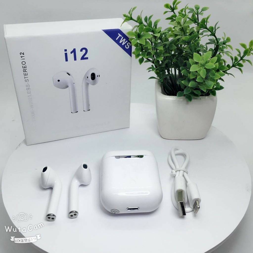 Tai Nghe Không Dây Bluetooth Thể Thao J12 TWS 5.0 Nghe Nhạc, Chơi Game Độ Trể Thấp - ucay_official J12_Trang