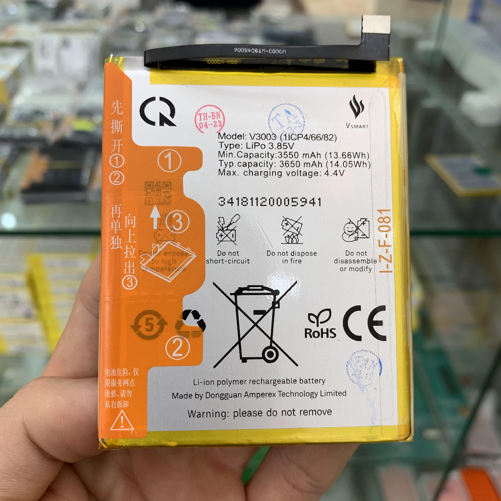 (Giá thợ) PIN Vsmart Active 1 plus mã V3003, dung lượng chuẩn