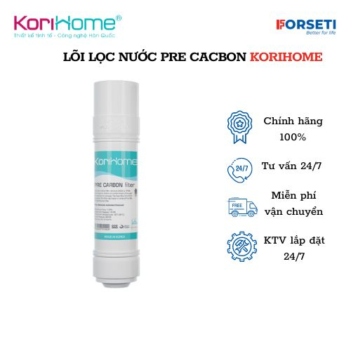 Combo 2 lõi sediment + 1 lõi Precarbon + 1 lõi post carbon Korihome chính hãng dùng cho tất cả các đời máy Korihome