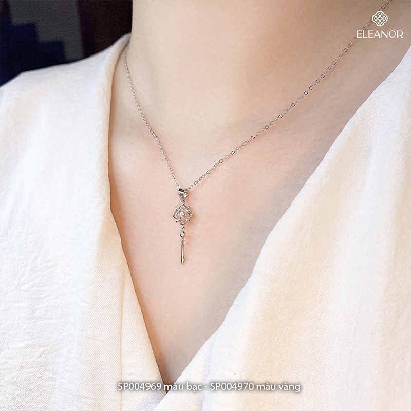 Dây chuyền nữ bạc 925 Eleanor Accessories mặt hình chìa khóa đính đá phụ kiện trang sức 4969
