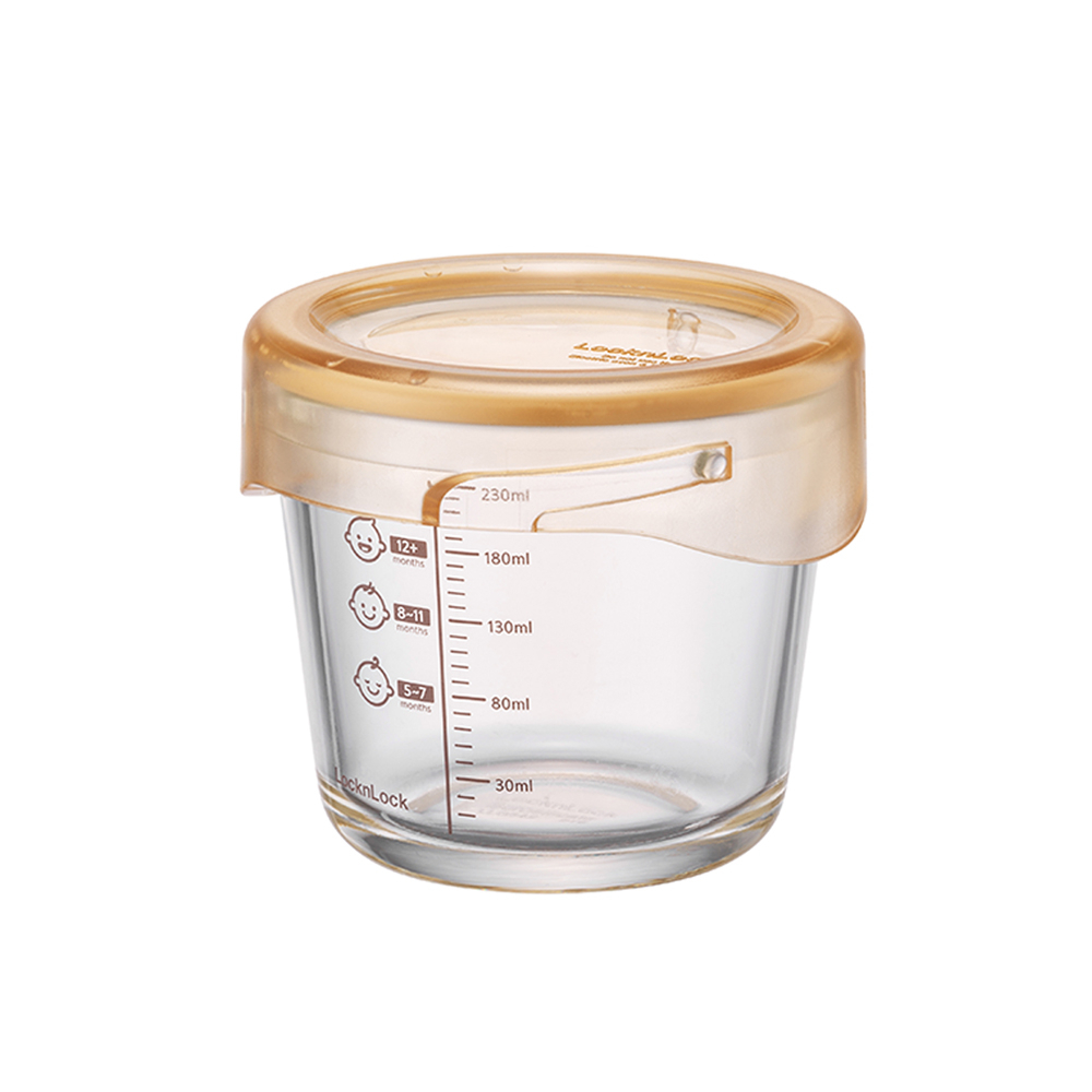 Hộp đựng thức ăn cho bé Lock&Lock baby food container 280ml bằng thủy tinh borosilicate và nhựa tritan LLG542S3IVY