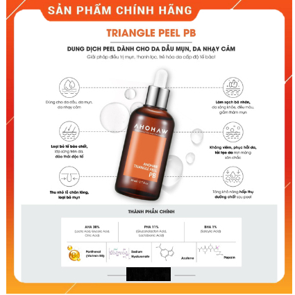 Peel da dầu, mụn Ahohaw Triangle Peel PB  chính hãng
