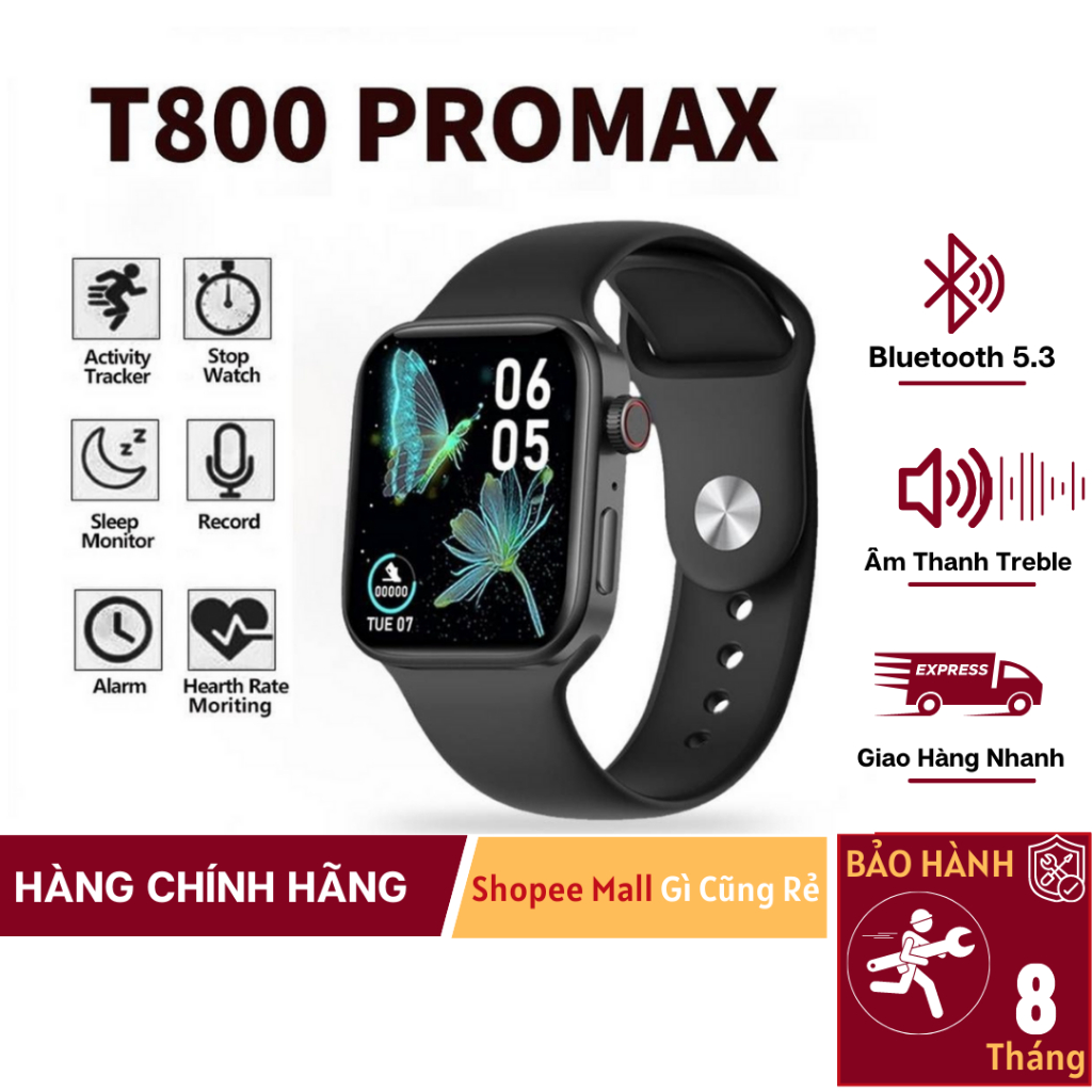 Đồng Hồ Thông Minh S R8 Bản 5.0 Kết Nối Bluetooth Nghe Gọi, Nhận Thông Báo Viền Thép Phong Cách Á - ÂU TECHZONE MALL