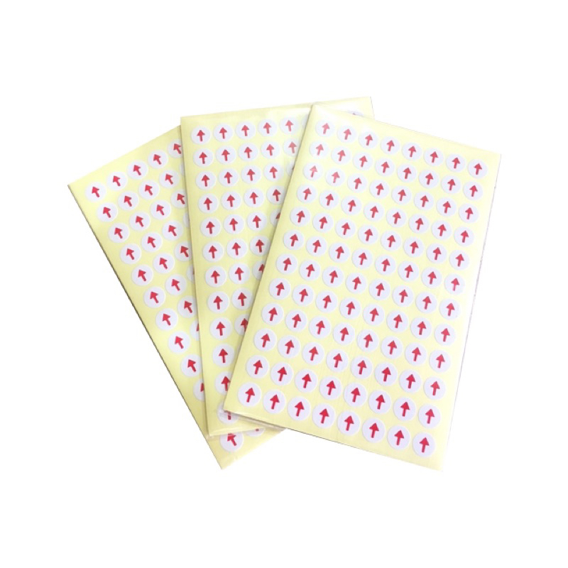 Decal mũi tên tròn màu đỏ