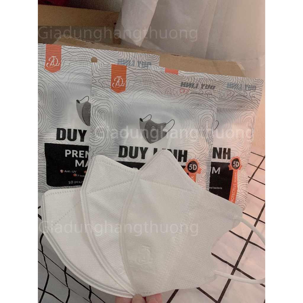 Thùng 20Gói_200Chiếc| Khẩu Trang 5D MASK DUY LINH_tiện lợi