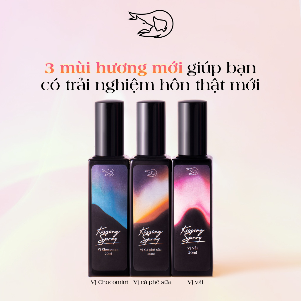 Xịt Thơm Miệng Kissing Spray Loli And The Wolf Vị Kẹo Ngọt The Mát Hương Bạc Hà Chai Mới 20ml