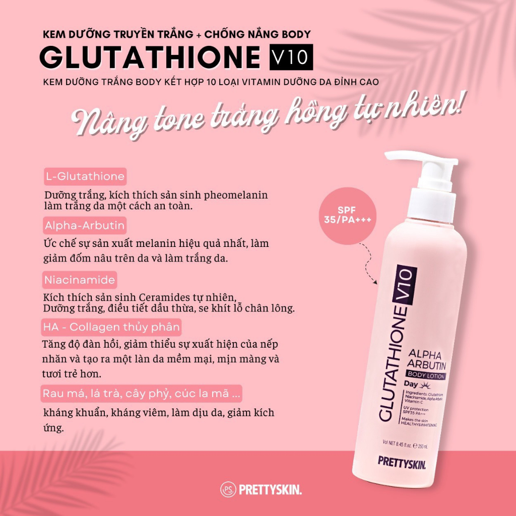 Kem Dưỡng Trắng Da Body Pretty Skin Retinol Body Lotion 250ml