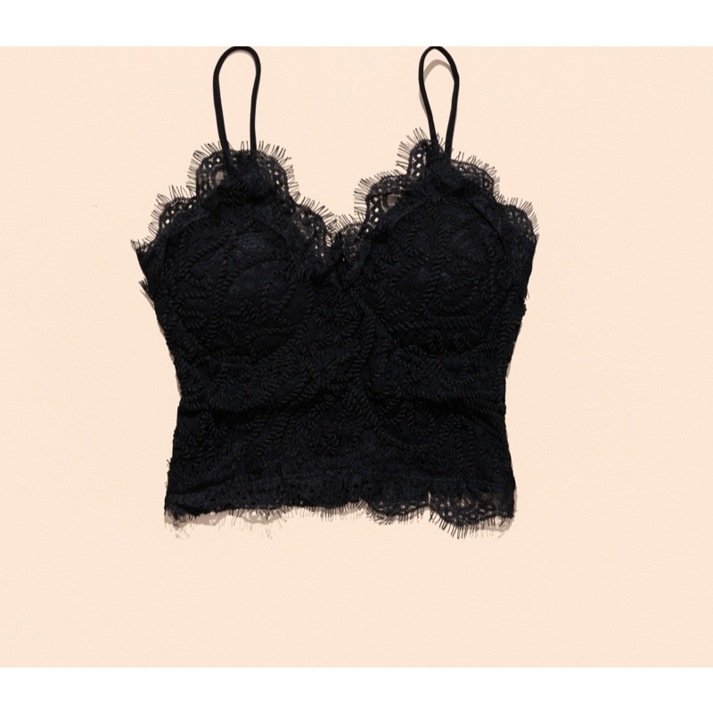 Áo Bra Ren Hoa , Áo Lót Hai Dây Ren Màu Trắng Đen Dáng Croptop Cho Nữ Hàng Cao Cấp | BigBuy360 - bigbuy360.vn