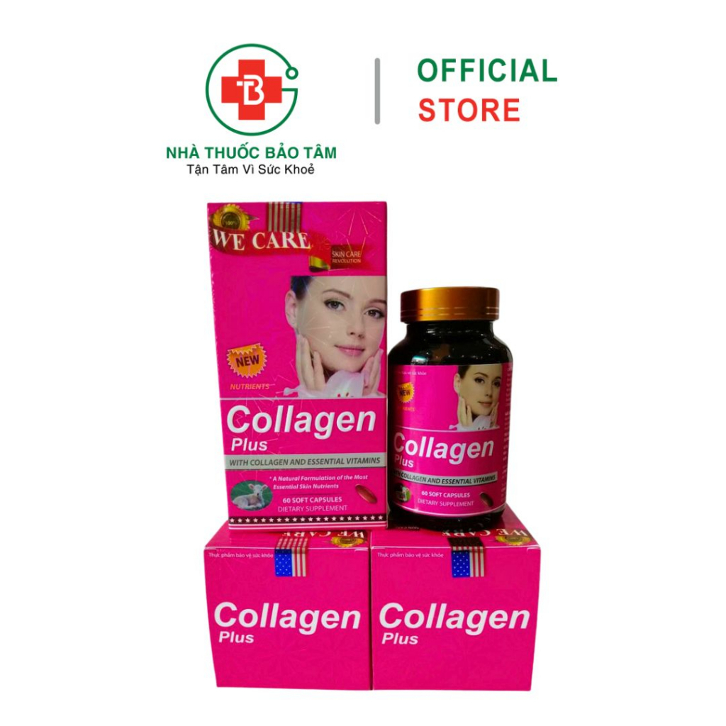 Viên uống Collagen Plus (Hộp 60 viên) Giúp tăng khả năng đàn hồi, phục hồi da lão hóa